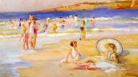 Paul Michel Dupuy - Beach At Biarritz